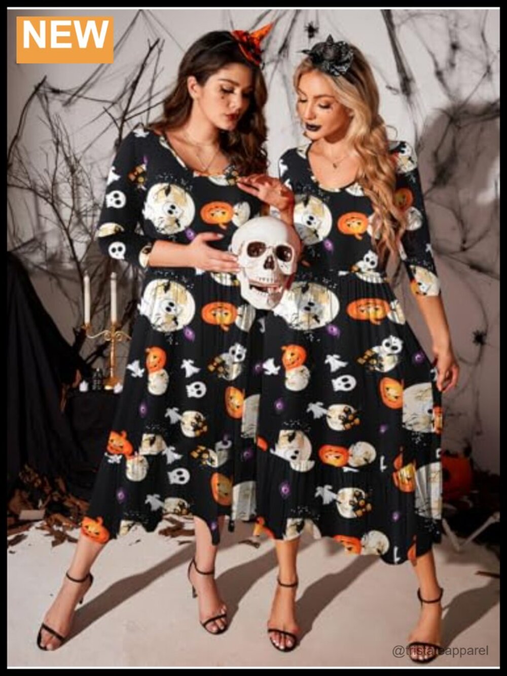 Plus Size Maxi Dress 3/4 Sleeve Crew Neck Swing with Pockets - Picture 4 of 6
